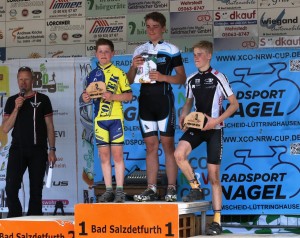 Gregor  Wiegleb bei der U15- Siegerehrung 