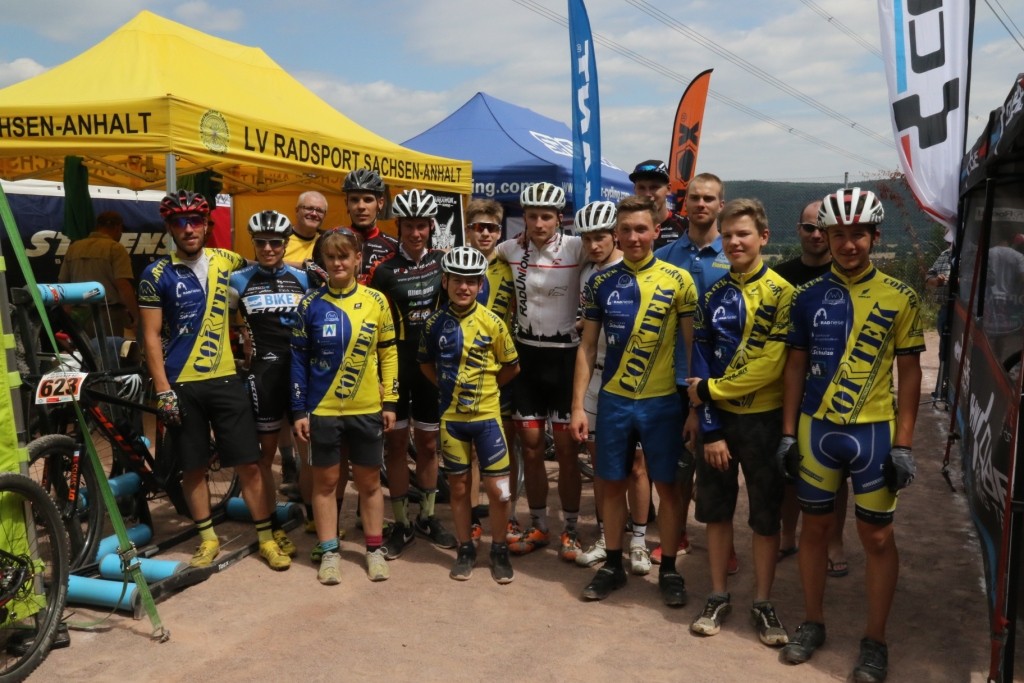 Die Sachsen- Nahaltiner bei der MTB-DM (es fehlen Steffi Weniger und Christopher Maletz) 