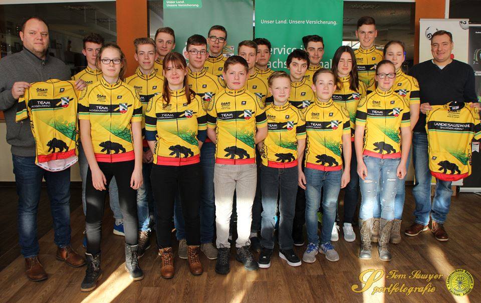 Die LV- Auswahl Sachsen-Anhalts 2017- mit dabei: Johanna Kreis (6.vl.), Nick Planert (7.v.l), Gregor Weigleb (9.v.l), Pascal Söhner (4.v.r.)- es fehlen : Julian Schnürer und Johan Bundschuh