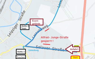 Anreise / Übersicht Stellplätze