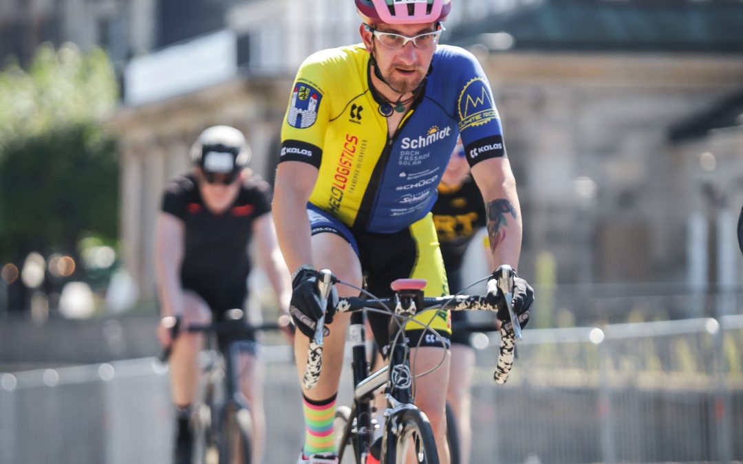 Luis und Peter beim Velorace in Dresden